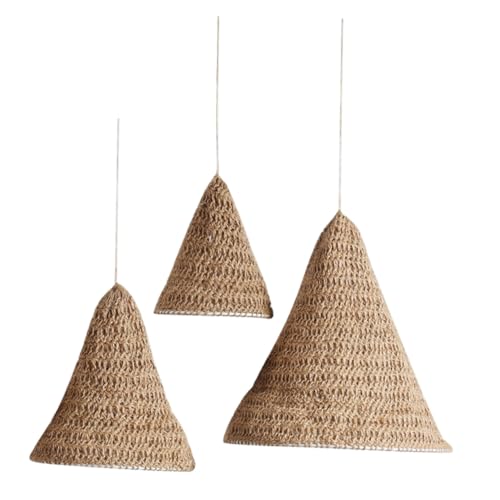 KONTONTY 3 Stück Teiliges Handgewebtes Lampenschirm Baumwolle und Leinen Boho Stil Pendelleuchten Abdeckung Natürliche Lichtdiffusion für Schlafzimmer Wohnzimmer Leicht und Dekorativ KONTONTY 3 Stück Teiliges Handgewebtes Lampenschirm Baumwolle und Leinen Boho Stil Pendelleuchten Abdeckung Natürliche Lichtdiffusion für Schlafzimmer Wohnzimmer Leicht und Dekorativ von KONTONTY