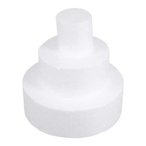 KONTONTY 3 Stück Teiliges Schaumstoff Tortenmodell Leichte DIY Cake Dummies aus Langlebigem Schaumstoff für Tortendekoration Basteln Tischdeko bei Hochzeit und Geburtstag von KONTONTY