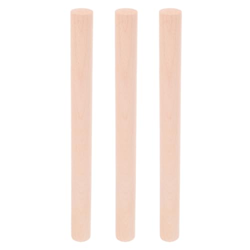 KONTONTY 3 Stück Viehmistlöffel mit Holzgriff lang klein groß Schöpfer Haushalt Sichelgriff aus Holz Austausch von Hackengriff Robuster Holzgriff Hammergriffgriff -Ersatzgriff Khaki von KONTONTY