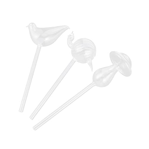 KONTONTY Automatische Bewässerungsspikes Aus Glas Satz Mit 3 Stück Selbst-bewässerungssystem Für Topfpflanzen Wassersparend Und Dekorativ von KONTONTY