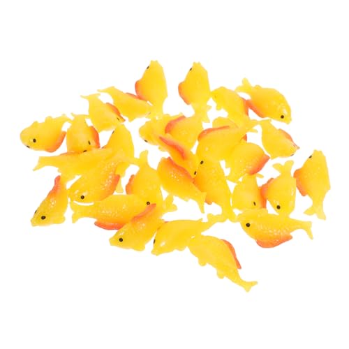 KONTONTY 30 Stück Miniatur Goldfisch Figuren Harz Handbemalt Lebendige Micro Landscape Dekoration Aquarium Deko Mini Fischornamente für Fischbecken und Miniaturgärten von KONTONTY