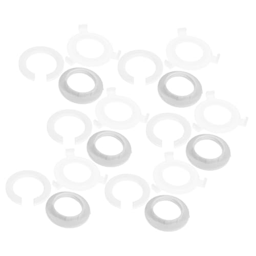 KONTONTY 30 Stück Teiliges Lampenschirm-adapterring Lampenschirm-Adapter Kunststoff Weiß Lampenfassung Ersatzteile für Beleuchtungszubehör von KONTONTY