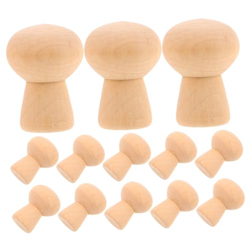 KONTONTY 30 Stück Teiliges Mini Holzpilz- Unbehandelte Holzpilzfiguren zum Bemalen Unfertige Holzstecklinge für DIY Bastelprojekte Pädagogische Holzpilze für Fantasievolles Malen und KONTONTY 30 Stück Teiliges Mini Holzpilz- Unbehandelte Holzpilzfiguren zum Bemalen Unfertige Holzstecklinge für DIY Bastelprojekte Pädagogische Holzpilze für Fantasievolles Malen und von KONTONTY