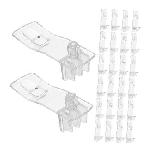 KONTONTY 30 Stück Teiliges Transparente Kunststoff-schrank-regalstützclips Stabile Rechteckige Halter mit Gebogenem Design für Küchenmöbel Bücherregale Schränke Robuste Platzsparende KONTONTY 30 Stück Teiliges Transparente Kunststoff-schrank-regalstützclips Stabile Rechteckige Halter mit Gebogenem Design für Küchenmöbel Bücherregale Schränke Robuste Platzsparende von KONTONTY
