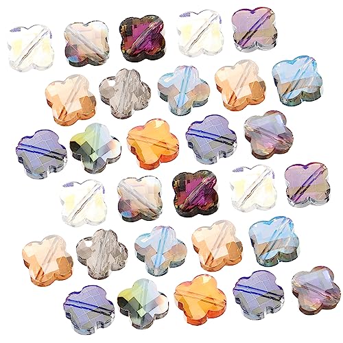 KONTONTY 30stücke Glas Perlen Satz Für Armbänder Machen DIY Perlen Schmuck Perlengirlanden Bastelarbeiten Heimdekoration von KONTONTY
