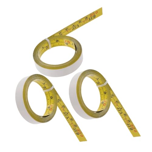 KONTONTY 3Roll Selbstklebendes Stahlmaßband mit Dualer Einteilung Lang Widerstandsfähiges Reißfestes Messband für Holzarbeiten und Werkbänke KONTONTY 3Roll Selbstklebendes Stahlmaßband mit Dualer Einteilung Lang Widerstandsfähiges Reißfestes Messband für Holzarbeiten und Werkbänke von KONTONTY