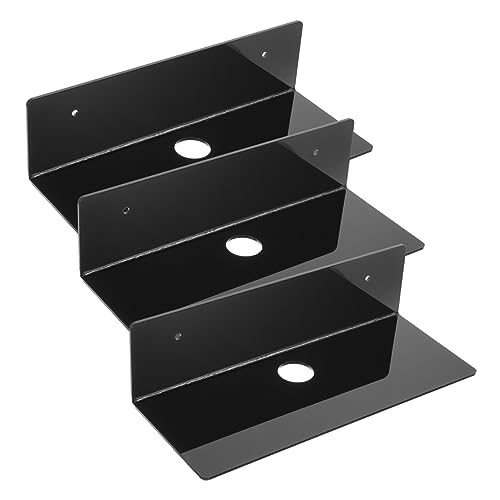 KONTONTY Schwebendes Acryl-wandregal 3er-Pack Schwarz Starkes Tragendes Wandregal Für Zuhause KONTONTY Schwebendes Acryl-wandregal 3er-Pack Schwarz Starkes Tragendes Wandregal Für Zuhause von KONTONTY