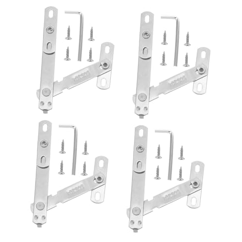 KONTONTY 4 Sätze Fensterbegrenzung aus Edelstahl mit Robustem Schiebebeschlag Kindersicherung und Sicherheitsfenstersperre für Kontrollierte Lüftung und Zuverlässigen Einbruchschutz Silber von KONTONTY