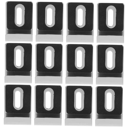 KONTONTY 4 Satz Spiegelhalter Clips aus Edelstahl für Bad Schwere Glas-klemmhalter Quadratische Wandhalterungen Spiegelbefestigung Robustes Montageset für Haus und Gewerbe von KONTONTY