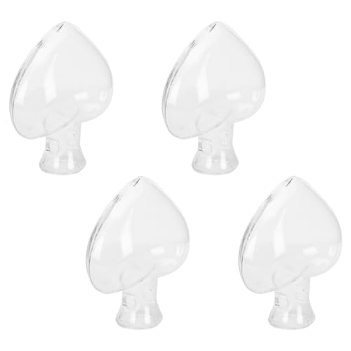 KONTONTY 4 Stück Herzform Vase für Hydroponik Transparente Glasflasche mit Holzständer Dekorative Blumentöpfe für Pflanzenzucht und Tischdekoration KONTONTY 4 Stück Herzform Vase für Hydroponik Transparente Glasflasche mit Holzständer Dekorative Blumentöpfe für Pflanzenzucht und Tischdekoration von KONTONTY