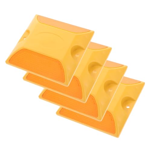 KONTONTY Notfallstraße 4 Stück Reflektierende Straßenmarkierungen Einfahrtsmarkierungen Bremsschwellen Sichtbarkeitsverstärker Am Straßenrand von KONTONTY