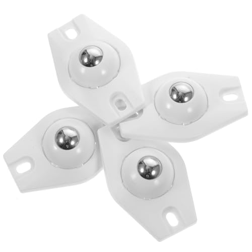 KONTONTY 4 Stück Selbstklebende Kugelrollen Drehbare Aufbewahrungsbox Geräuschlose Möbelrollen für Kleine Küchengeräte und Haushaltsboxen Starke Tragfähigkeit Einfache Montage von KONTONTY