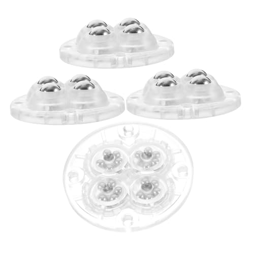 KONTONTY 4 Stück Selbstklebende Mini Lenkrollen mit Kugelgelenk Geräuscharm Kratzfest Einfache Montage Geeignet für Mülltonnen Aufbewahrungsboxen und Kleine Möbel Transparente KONTONTY 4 Stück Selbstklebende Mini Lenkrollen mit Kugelgelenk Geräuscharm Kratzfest Einfache Montage Geeignet für Mülltonnen Aufbewahrungsboxen und Kleine Möbel Transparente von KONTONTY