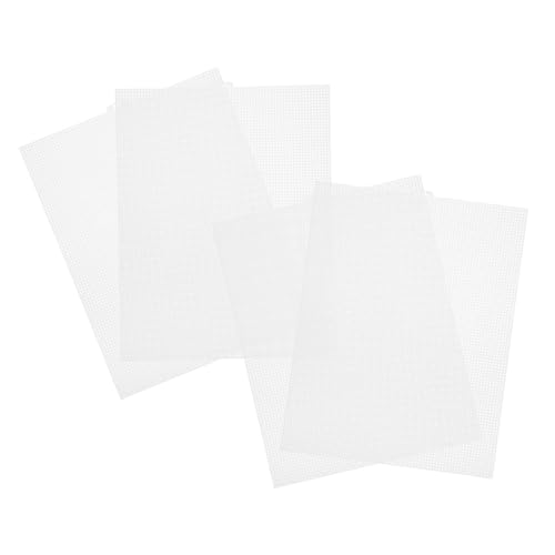 KONTONTY 4 Stück Teiliges Kunststoff Mesh Canvas für DIY Basteln Atmungsaktive Zuschneidbare Kunststoff Netzplatte Langlebig und Vielseitig für Stickerei und Kreative Projekte von KONTONTY