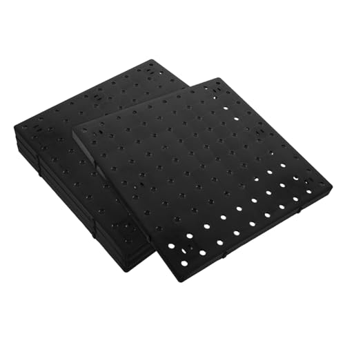 KONTONTY 4 Stück Teiliges Kunststoff Wand pegboard ohne Bohren Stabiles Abs Material Vielseitiger Organizer für Küche Bad Schlafzimmer Starke Tragfähigkeit Platzsparend Inklusive Klebeband von KONTONTY