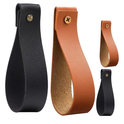 KONTONTY 4 Stück Teiliges Ledergardinenstangenhalter Wandmontierte Halterungen für Vorhänge im Bohemian Stil Strapazierfähige und Praktische Aufhängesysteme Dunkelbraun Schwarz KONTONTY 4 Stück Teiliges Ledergardinenstangenhalter Wandmontierte Halterungen für Vorhänge im Bohemian Stil Strapazierfähige und Praktische Aufhängesysteme Dunkelbraun Schwarz von KONTONTY