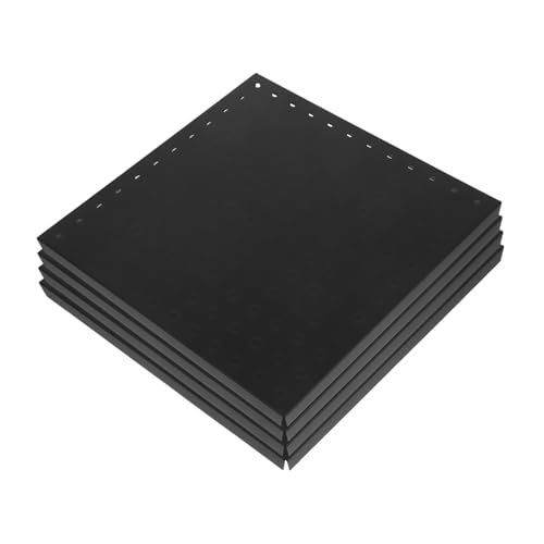 KONTONTY 4 Stück Teiliges Schwerlast Metall-pegboard Quadratisch Schwarz Vielseitiger Wand-organizer mit Verstellbarem Layout für Garage Küche Büro zur Platzsparenden Werkzeug von KONTONTY