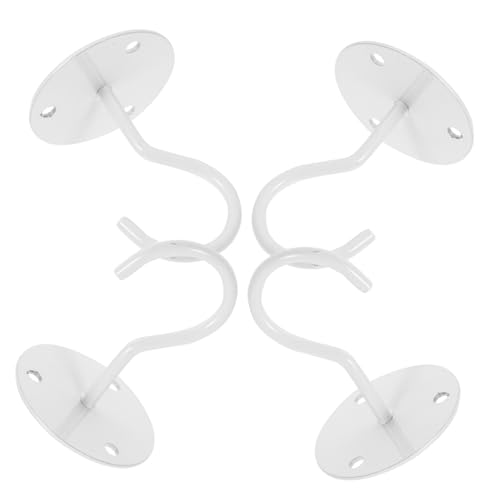 KONTONTY 4 Stück Teiliges Weißes Eisen Deckenhaken Schwere Wandhalterung für Blumenampeln Pflanzkörbe und Dekorative Aufhängungen Stabile Wand und Deckenmontage Vielseitig für Balkon und KONTONTY 4 Stück Teiliges Weißes Eisen Deckenhaken Schwere Wandhalterung für Blumenampeln Pflanzkörbe und Dekorative Aufhängungen Stabile Wand und Deckenmontage Vielseitig für Balkon und von KONTONTY