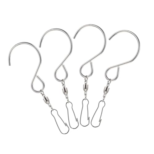 KONTONTY 4 Stücke Haken aus Edelstahl Wind Pflanzen schwenkt Inhaber drehbare Cliphaken schwenkbare Haken Vogelfutteraufhänger für Baum Gartenhaken Rostfreier Stahl Silver KONTONTY 4 Stücke Haken aus Edelstahl Wind Pflanzen schwenkt Inhaber drehbare Cliphaken schwenkbare Haken Vogelfutteraufhänger für Baum Gartenhaken Rostfreier Stahl Silver von KONTONTY