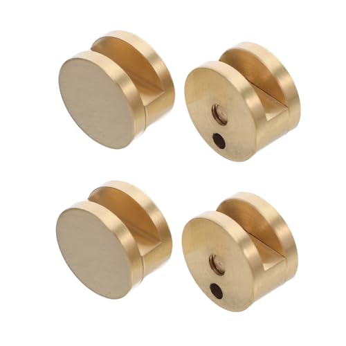 KONTONTY 4 Stücke Teiliges Glas-mirror-halter aus Messing Runde Clips für Wandmontage Geeignet für Dicke Spiegel Einfache Installation Modernes Design für Badezimmer und Ankleidezimmer KONTONTY 4 Stücke Teiliges Glas-mirror-halter aus Messing Runde Clips für Wandmontage Geeignet für Dicke Spiegel Einfache Installation Modernes Design für Badezimmer und Ankleidezimmer von KONTONTY