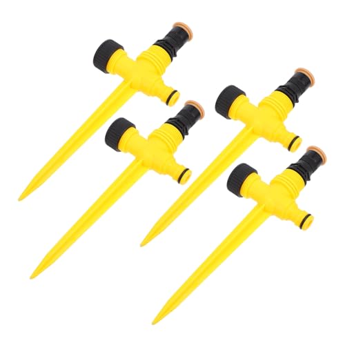 KONTONTY 4Stücke Garten Sprinkler Spikes Einstellbare Sprühköpfe Langlebige Sprühpfähle für Bewässerung im Garten von KONTONTY