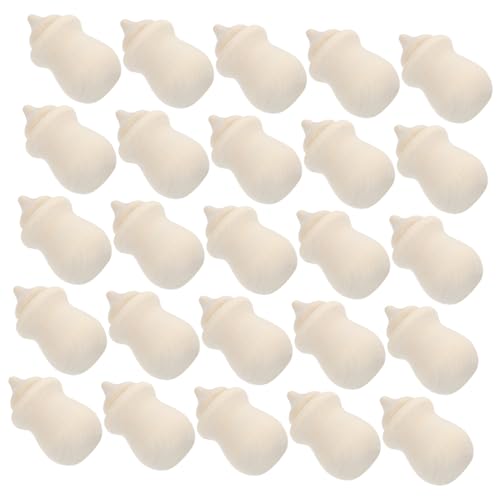 KONTONTY 5 Boxen Unlackierte DIY Holzgläser Aus Eiche Unbehandelt Für Kreative Handbemalung Bastelset Kreativspielzeug Gläser Ohne Farbe Glatte Oberfläche Pädagogisch von KONTONTY