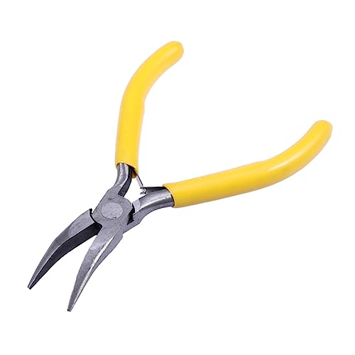 KONTONTY Gebogene Spitzzange Aus Kohlenstoffstahl 12,7 Cm Flachbackzange Für Schmuckherstellung Und Basteln Mit Gepolsterten Griffen Für Komfort Und Sicheren Halt KONTONTY Gebogene Spitzzange Aus Kohlenstoffstahl 12,7 Cm Flachbackzange Für Schmuckherstellung Und Basteln Mit Gepolsterten Griffen Für Komfort Und Sicheren Halt von KONTONTY
