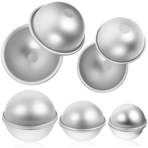 KONTONTY 5 Paare Teiliges DIY Backform Kugelform Silikonform Hitzebeständig für Kuchen Seifen Badekugeln Basteln und Professionelle Küche von KONTONTY