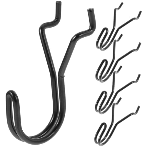 KONTONTY 5 Stück Schwarze Y Förmige Metallhaken für Lochwand Robuste Utility Haken zur Organisation von Schmuck Schlüsseln und Werkzeugen Einfach zu Montieren Platzsparend für Garage und KONTONTY 5 Stück Schwarze Y Förmige Metallhaken für Lochwand Robuste Utility Haken zur Organisation von Schmuck Schlüsseln und Werkzeugen Einfach zu Montieren Platzsparend für Garage und von KONTONTY