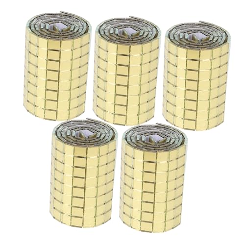 KONTONTY 5 Stück Selbstklebende Mosaik wandfliesen Gold Glas spiegel DIY Dekospiegel für Innenbereich Badezimmer Robuste Wasserfeste Fiberglas fliesen Einfache Montage KONTONTY 5 Stück Selbstklebende Mosaik wandfliesen Gold Glas spiegel DIY Dekospiegel für Innenbereich Badezimmer Robuste Wasserfeste Fiberglas fliesen Einfache Montage von KONTONTY