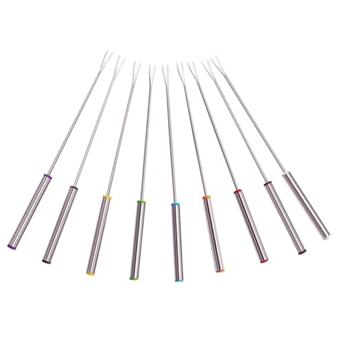 KONTONTY 5 Stück Teiliges Edelstahl Grillgabel Hitzebeständig und Komfortabel Farbige Bbq Gabeln für Camping und Garten Rostfrei Sicher Geformte Spitzen für Hot Dogs und Zufällige Farbe KONTONTY 5 Stück Teiliges Edelstahl Grillgabel Hitzebeständig und Komfortabel Farbige Bbq Gabeln für Camping und Garten Rostfrei Sicher Geformte Spitzen für Hot Dogs und Zufällige Farbe von KONTONTY