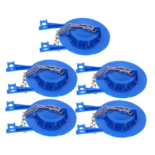 KONTONTY 5 Stück Teiliges Toilettenflapper Ersatzset mit Edelstahlkette Universeller Dichtungsstopfen für Alte Wc-spülkästen Leiser Spülventilverschluss Einfache Montage Langlebiger von KONTONTY