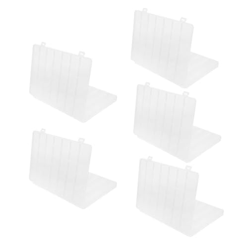 KONTONTY 5 Stück Transparente Aufbewahrungsbox Schmuck mit Fächern Stabile Kunststoff Sortierbox für Perlen und Bastelbedarf Klarer Organizer für Schmuckherstellung und DIY Handwerk KONTONTY 5 Stück Transparente Aufbewahrungsbox Schmuck mit Fächern Stabile Kunststoff Sortierbox für Perlen und Bastelbedarf Klarer Organizer für Schmuckherstellung und DIY Handwerk von KONTONTY