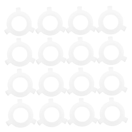 KONTONTY 50 Stück Lampenschirm-adapterringe Weiß Kunststoff Lampenfassung Reduzierring Lampensockel Adapter für DIY Lampenreparatur und Heimbeleuchtung von KONTONTY