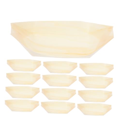 KONTONTY 50 Stück Lunchbox in Form Eines Sushi-Bootes Sushi-Boot Teller Essen Großes Sushi-Boot-serviertablett Sushi-tablett Aufschlag Sushi-kit Sushi -Teller Lärm Restaurant Holz Beige von KONTONTY