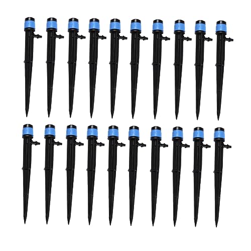 KONTONTY 50 Stück Micro Sprinkler mit Einstellbar Bewässerungsdüse für Gartenpflege für Pflanzenbewässerung Blaues Design und Tragbar von KONTONTY