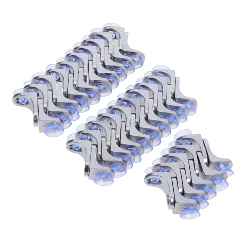 KONTONTY 50 Stück Schrankregalhalter Regalhalterung Glasklemme Für Regal Glashalterungen Für Robuste Glashalter Metall Glasclip Feste Glasstützhalterung Zinklegierung Silber von KONTONTY