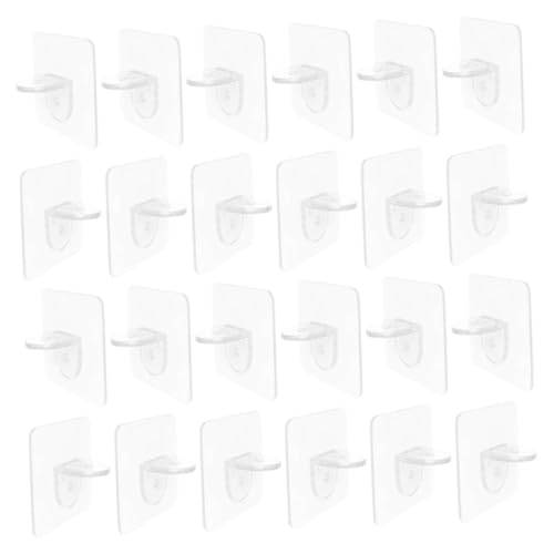 KONTONTY 50 Stück Transparente Regalbodenträger Selbstklebend ohne Bohren Möbelstützstifte für Kleiderschränke und Schränke mit Hoher Tragfähigkeit und Einfacher Montage von KONTONTY