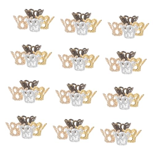 KONTONTY 500 Stück Abstandsperlen Schmuckzubehör Für Halsketten Dekorative Blumenkappen Blumenperlen Endkappen Topper Dekorative Befunde Kappen Abstandskappen Befunde von KONTONTY