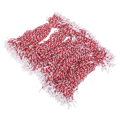 KONTONTY 500 Stück Baumwollseile mit Kunststoffverschlüssen Robuste Aufhängeschnüre für Kränze Girlanden Weihnachtsbaumdekorationen von KONTONTY