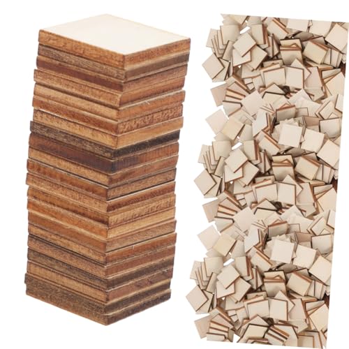 KONTONTY 500 Stück Quadratische Unbehandelte Holzscheiben Naturbelassene Holzplatten für DIY Bastelprojekte Malerei und Rustikale Heimdekoration KONTONTY 500 Stück Quadratische Unbehandelte Holzscheiben Naturbelassene Holzplatten für DIY Bastelprojekte Malerei und Rustikale Heimdekoration von KONTONTY