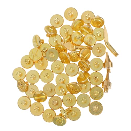 KONTONTY 56St Lötkolben-Lötkopf Symbol Stempel Holzgravur Werkzeug Bastelwerkzeuge Brandmalerei Werkzeug bastelbedarf Prägestempel Holzverbrennungsset mit Buchstabenstempeln Messing Golden von KONTONTY