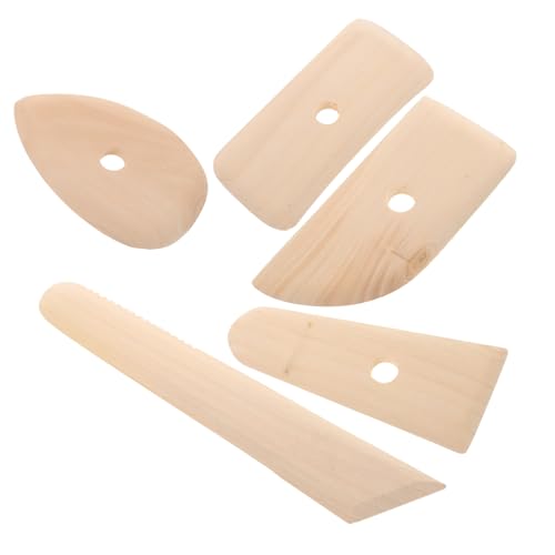 KONTONTY 5stücke Teiliges Holz Tonwerkzeuge Töpfermodellierwerkzeuge Tonschaber Für Keramikton Töpferskulpturwerkzeuge Bildhauerwerkzeuge Für DIY-tonschnitzwerkzeuge KONTONTY 5stücke Teiliges Holz Tonwerkzeuge Töpfermodellierwerkzeuge Tonschaber Für Keramikton Töpferskulpturwerkzeuge Bildhauerwerkzeuge Für DIY-tonschnitzwerkzeuge von KONTONTY