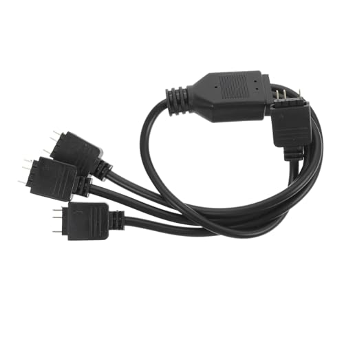 KONTONTY 5V LED Y Splitter Argb Verlängerungskabel für Computer Rgb Signalverteiler für zu Bedienen Löten Kompatibel mit Rgb LED Streifen von KONTONTY