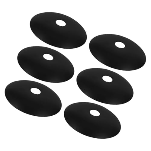 KONTONTY 6 Stück Metall Deckenbaldachinplatte Teiliges Robuste Deckenleuchten Abdeckplatten Einfache Montage Einsetzbar für Pendelleuchten und Kronleuchter Schwarz von KONTONTY