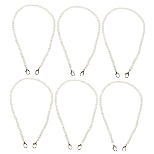 KONTONTY 6stücke Perlenkettenriemen Für Handtaschen Verlängerungsgurt Aus Kunststoffperlen Langer Taschenriemen-ersatz Für Umhängetaschen KONTONTY 6stücke Perlenkettenriemen Für Handtaschen Verlängerungsgurt Aus Kunststoffperlen Langer Taschenriemen-ersatz Für Umhängetaschen von KONTONTY