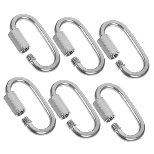 KONTONTY 6 Stück Teiliges Edelstahl Schnellverbinder Kettenverbindung Schwerlast Sicherungsklammer Ersatzverbinder für Outdoor Camping Haken Zugverbindung KONTONTY 6 Stück Teiliges Edelstahl Schnellverbinder Kettenverbindung Schwerlast Sicherungsklammer Ersatzverbinder für Outdoor Camping Haken Zugverbindung von KONTONTY