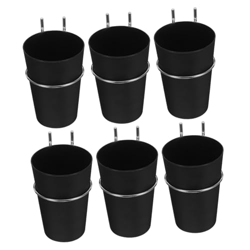 KONTONTY 6 Stück Teiliges Pegboard Becherset mit Haken Vielseitige Lochwand Organizer Behälter für Büro Werkstatt Garage Platzsparende Aufbewahrung für Stifte und Kleinteile Einfache von KONTONTY