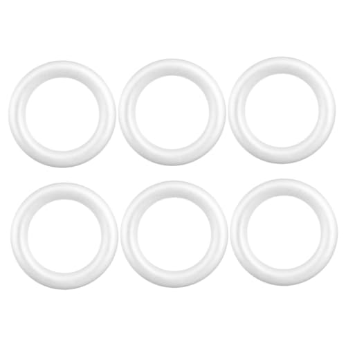 KONTONTY 6 Stück Teiliges Schaumstoffringe Leichte DIY Bastelkreise für Weihnachtsdekoration Vielseitige Styroporringe zum Bemalen und Verzieren für Party Ornamente KONTONTY 6 Stück Teiliges Schaumstoffringe Leichte DIY Bastelkreise für Weihnachtsdekoration Vielseitige Styroporringe zum Bemalen und Verzieren für Party Ornamente von KONTONTY