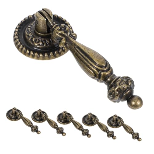 KONTONTY 6 Stück Teiliges Vintage Schubladenknöpfe aus Zinklegierung Antike Bronzeknöpfe mit Elegantem Tropfen-design Einlochige Möbelgriffe für Küchenschränke Kommode und Kleiderschrank KONTONTY 6 Stück Teiliges Vintage Schubladenknöpfe aus Zinklegierung Antike Bronzeknöpfe mit Elegantem Tropfen-design Einlochige Möbelgriffe für Küchenschränke Kommode und Kleiderschrank von KONTONTY